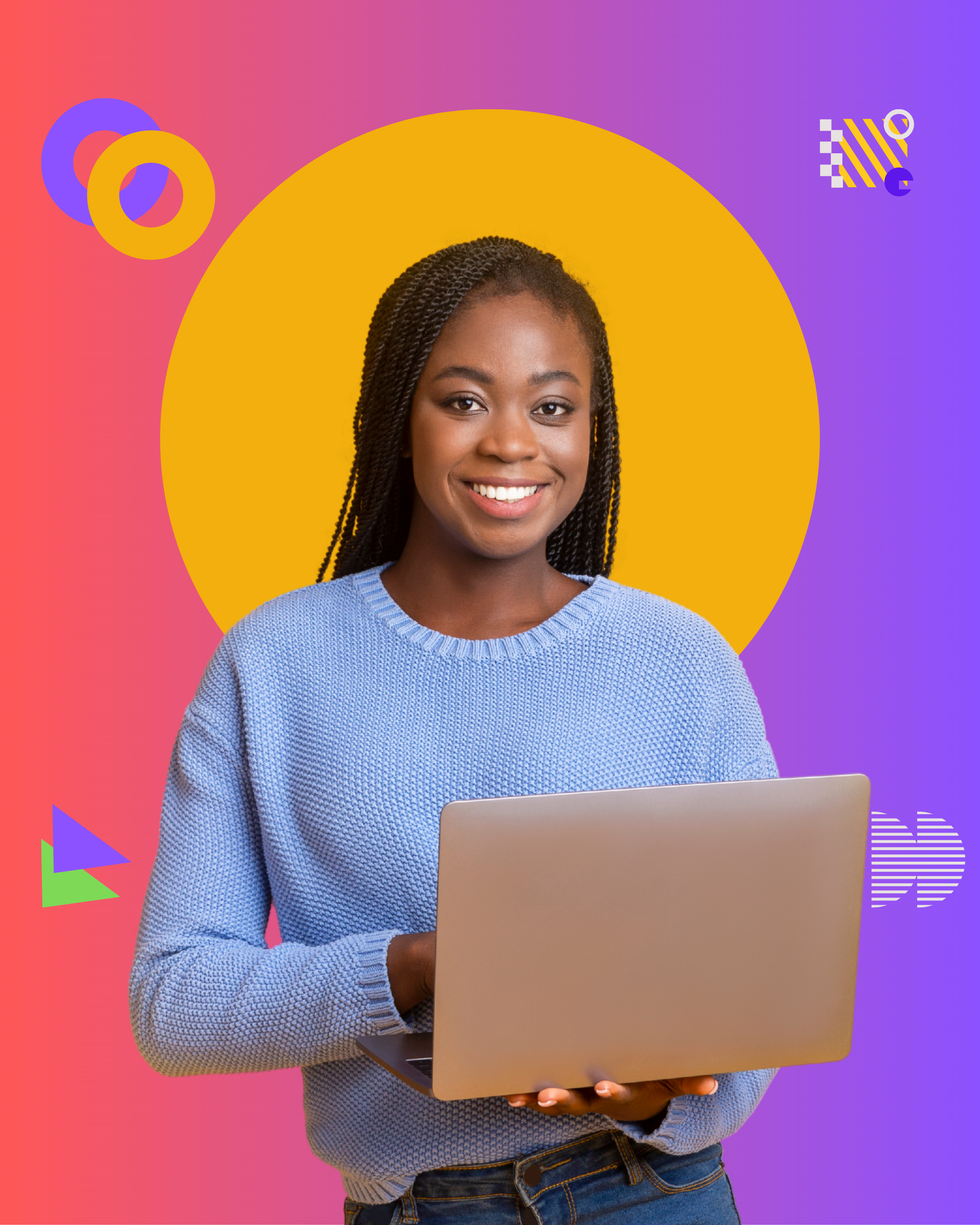 Woman smiling on phone